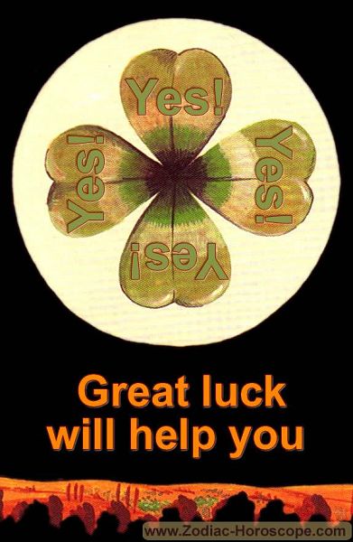 The clover answers yes