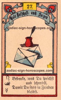 The letter antique Lenormand Tarot