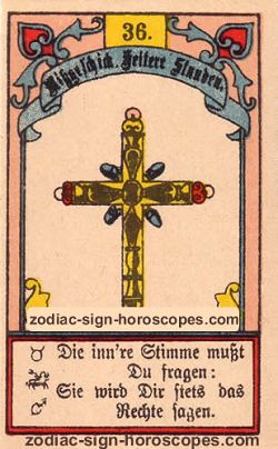 The cross antique Lenormand Tarot