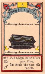 The coffin antique Lenormand Tarot